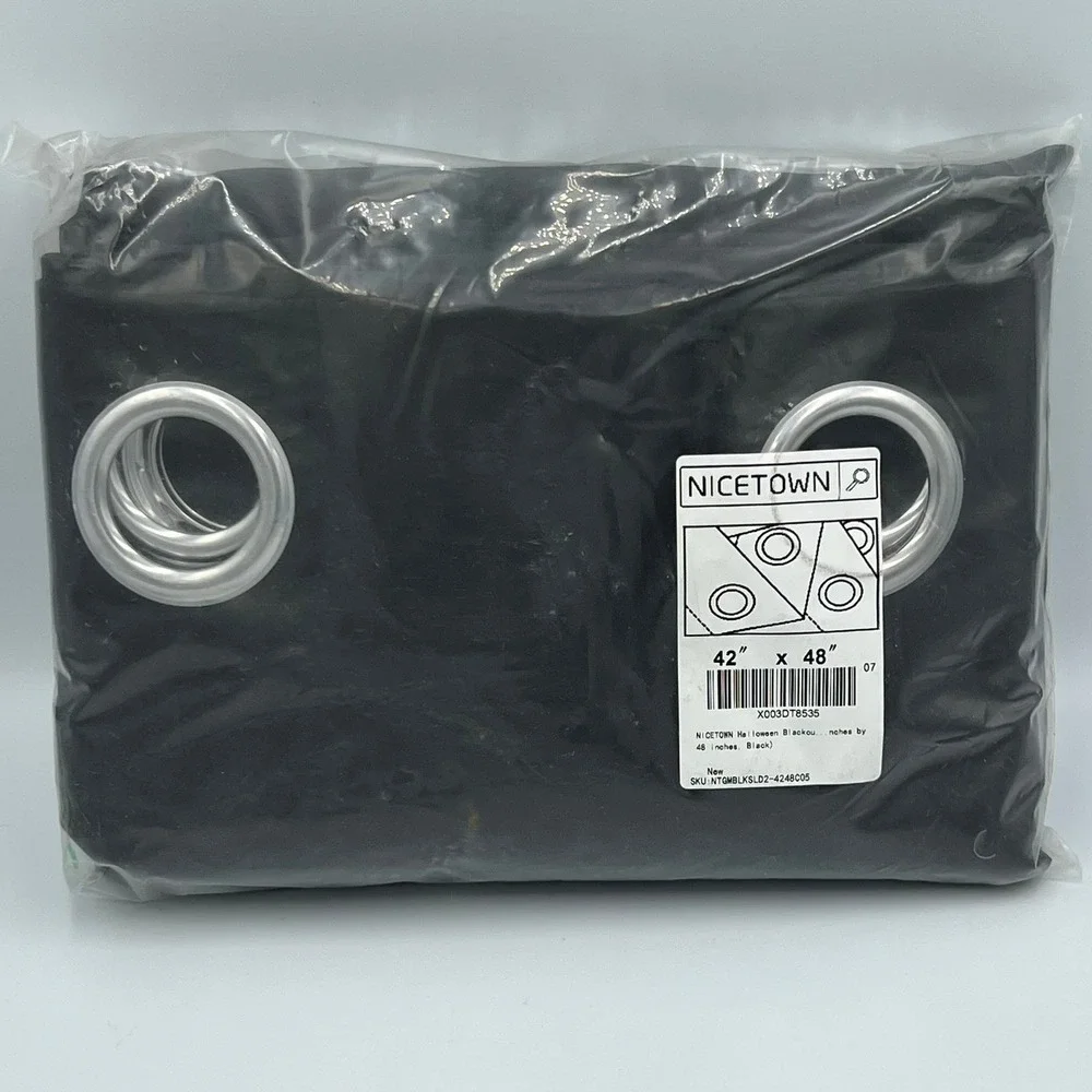 NICETOWN Blackout Curtain Unisex 42x48 Black Brand New Grommet Thermal Insulated